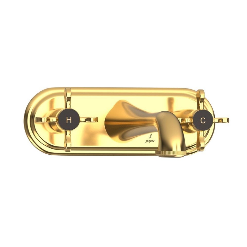 Jaquar Built-in Two In-wall Stop Valves - Gold Dust