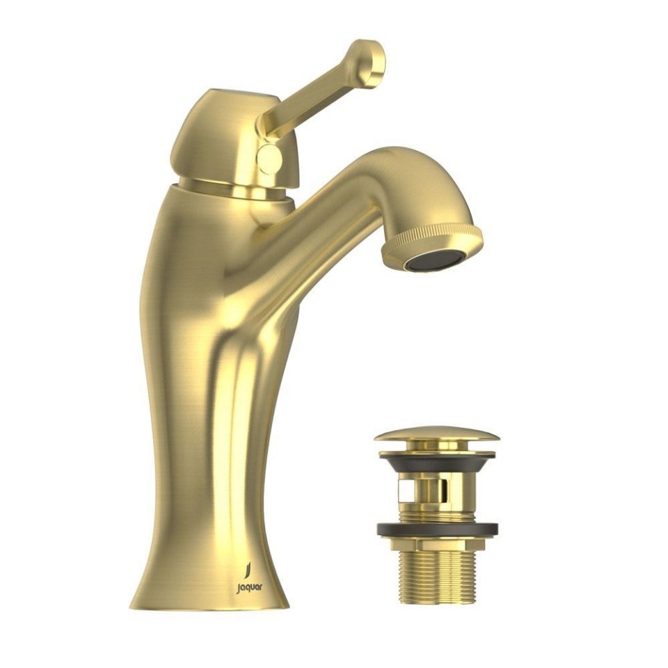 Jaquar Single lever basin mixer with click clack waste - Gold Dust