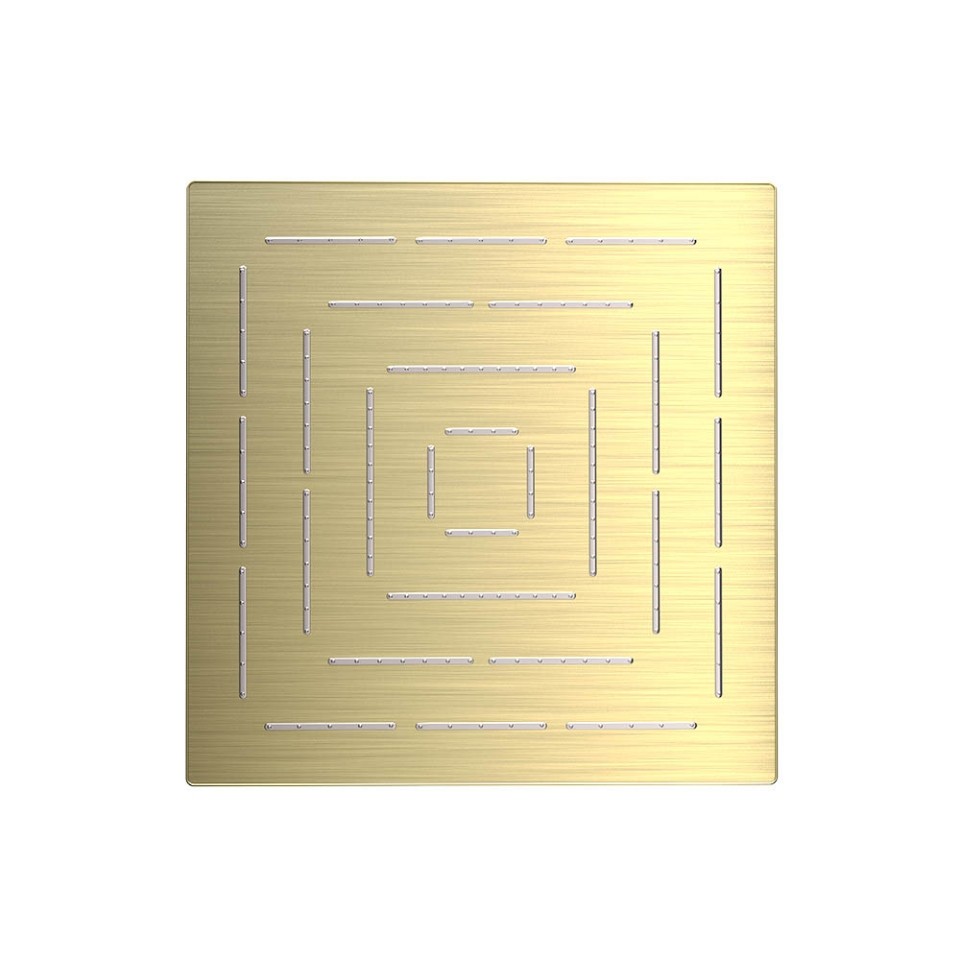Square Shape Maze Overhead Shower - Gold Dust