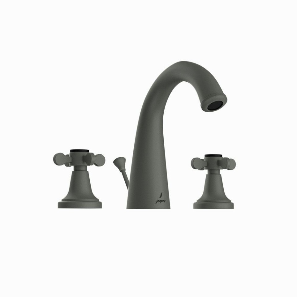 Jaquar 3 hole Basin Mixer with Popup waste - Graphite