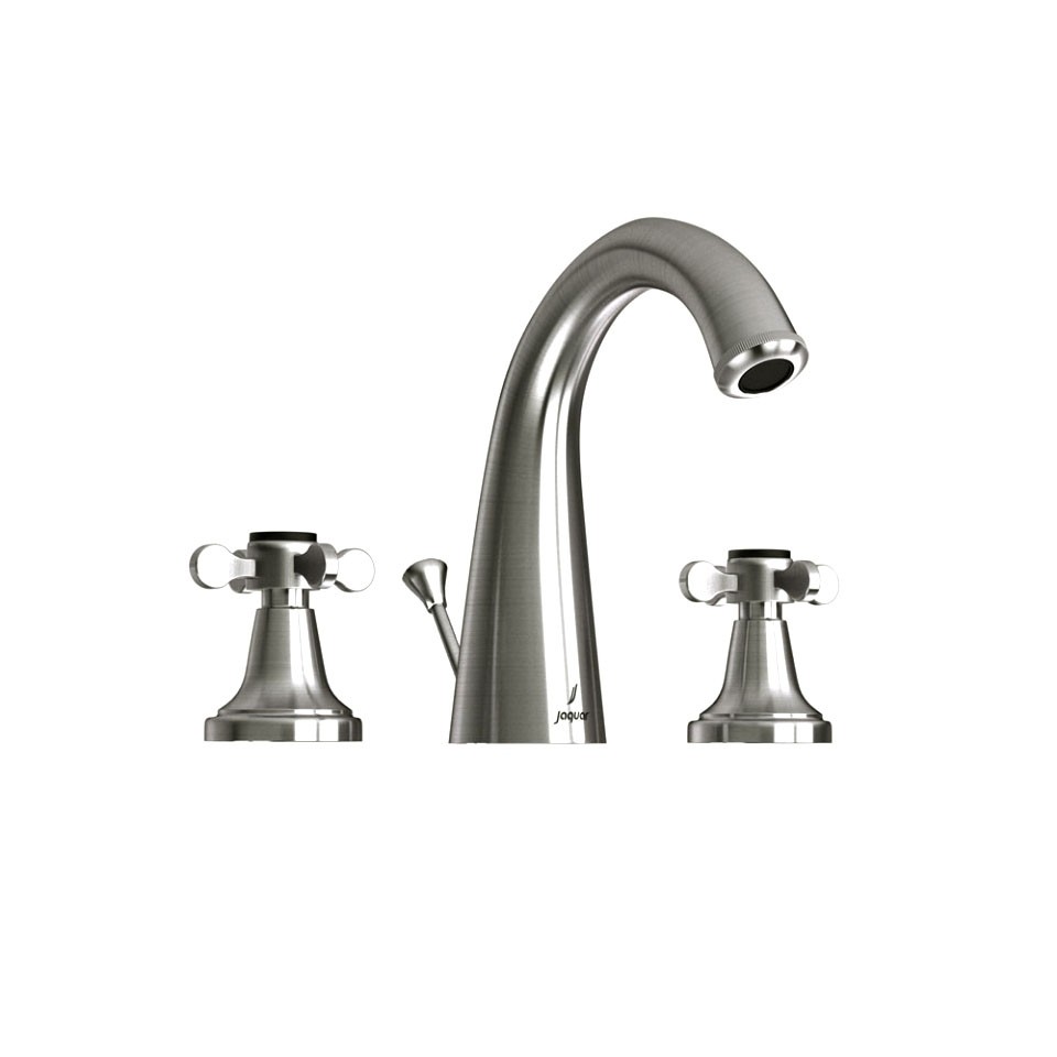Jaquar 3 hole Basin Mixer with Popup waste - Stainless Steel