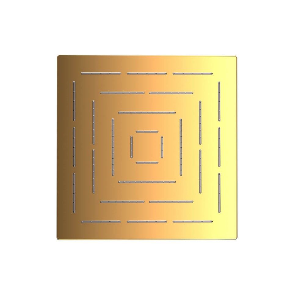 Jaquar Square Shape Maze Overhead Shower - Full Gold
