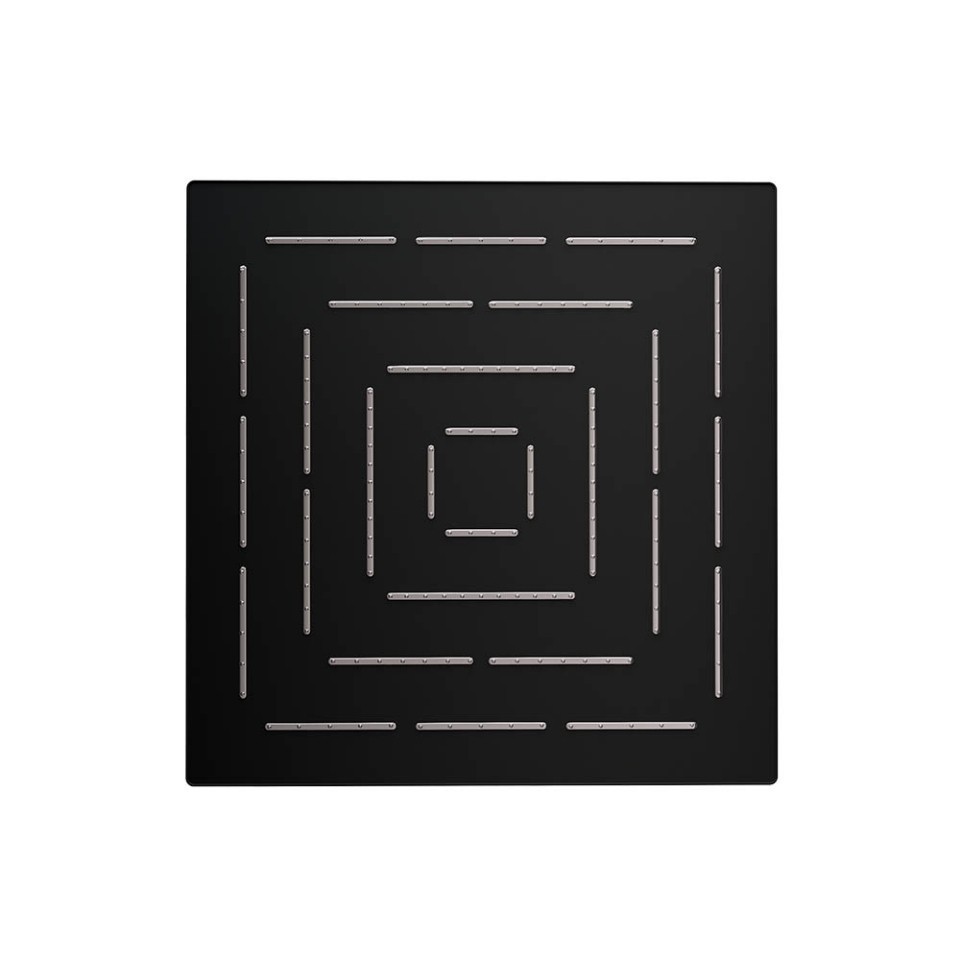 Square Shape Maze Overhead Shower - Black Matt